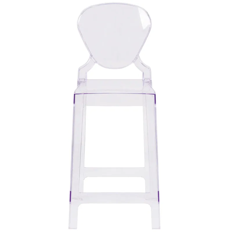 Tear Back Ghost Counter Stool OW-TEARBACK-24-GG