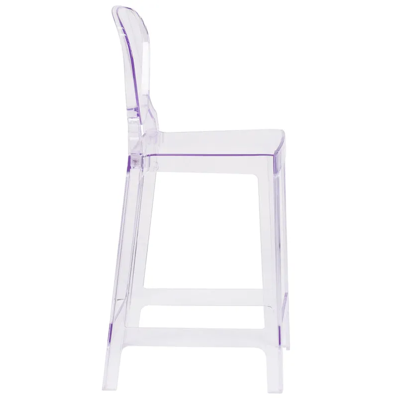 Tear Back Ghost Counter Stool OW-TEARBACK-24-GG