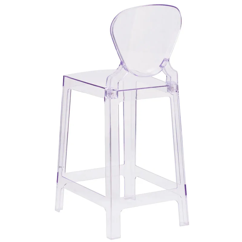 Tear Back Ghost Counter Stool OW-TEARBACK-24-GG