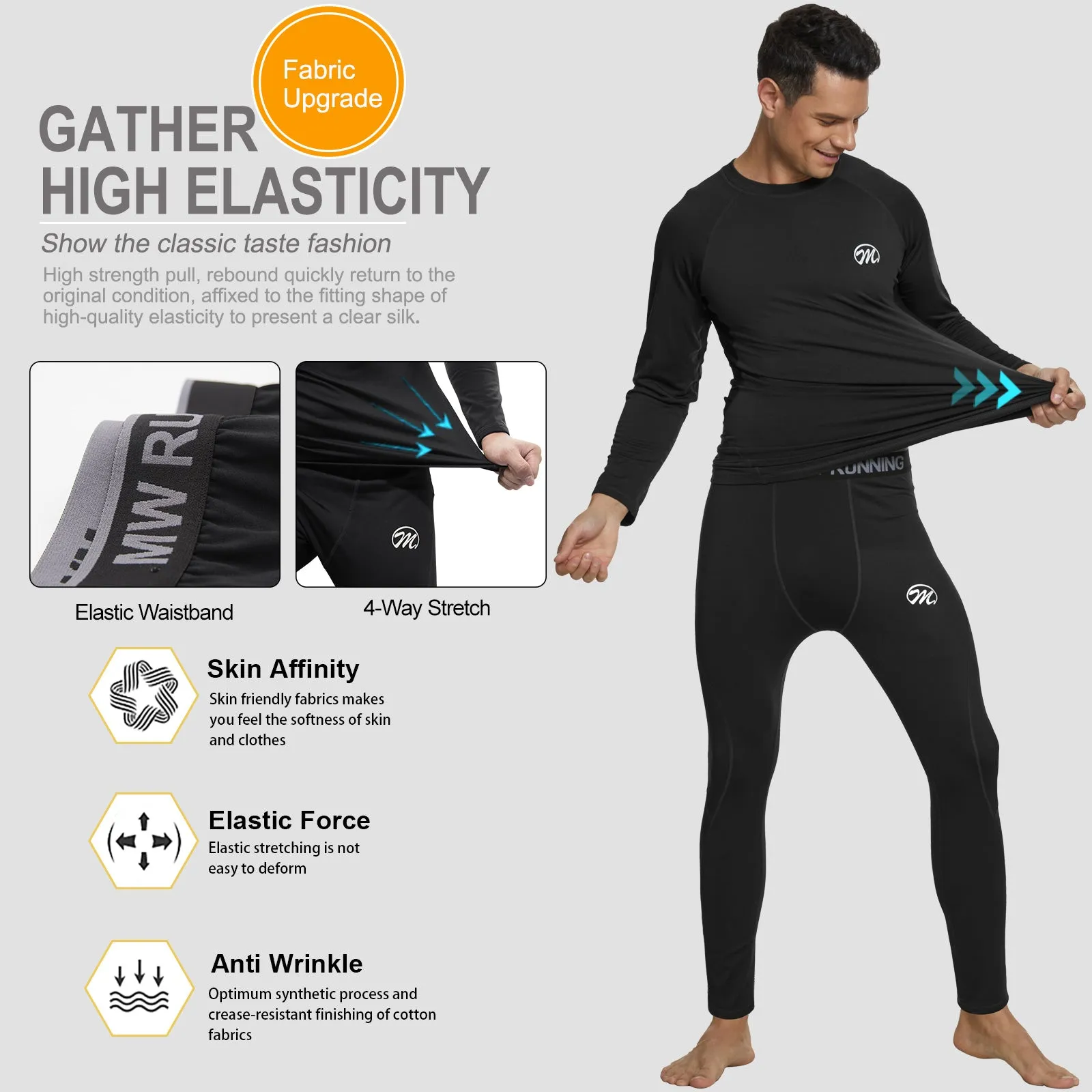 Thermal Underwear for Men Winter Quick Dry Base Layer