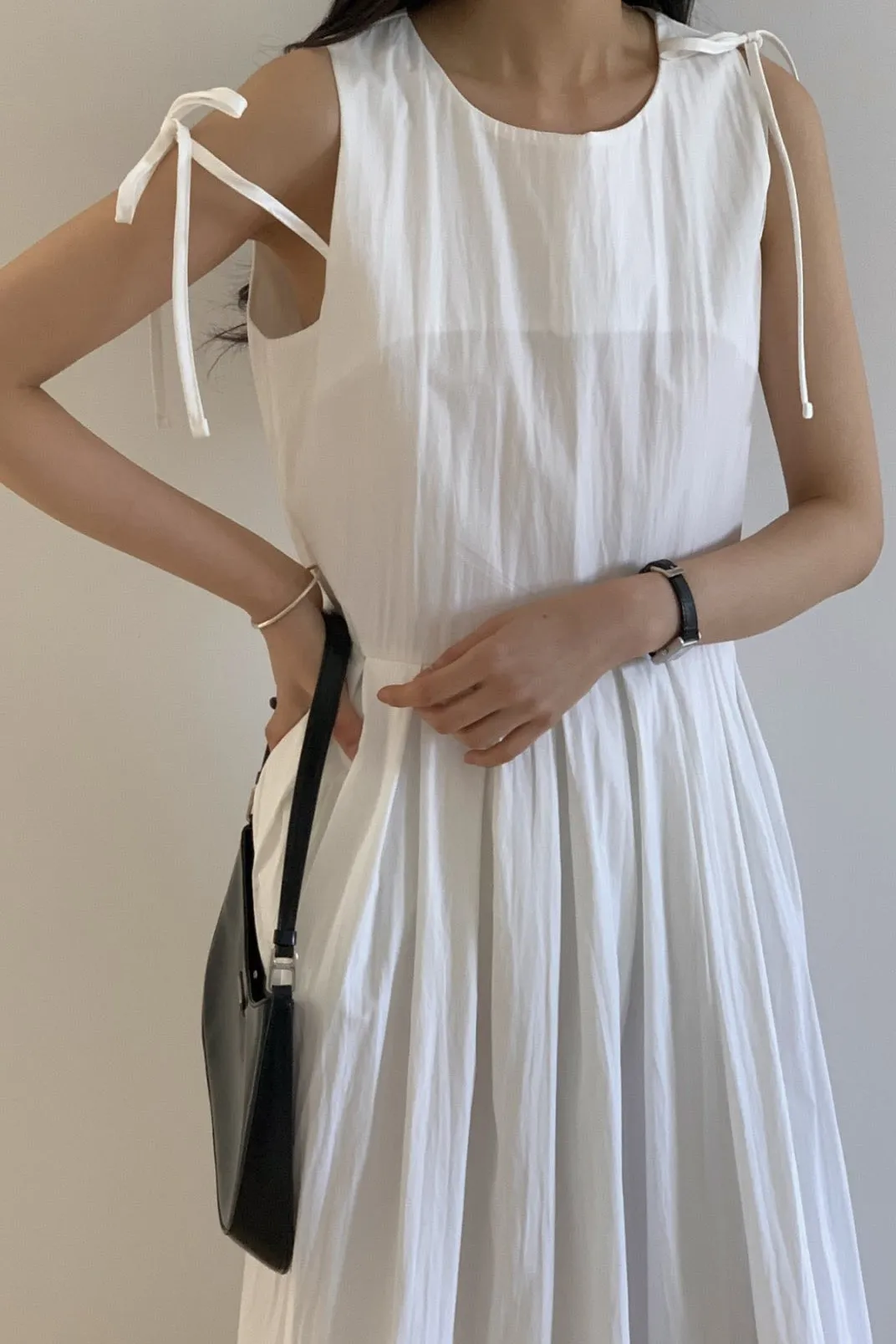 Tie-Shoulder Layering Dress