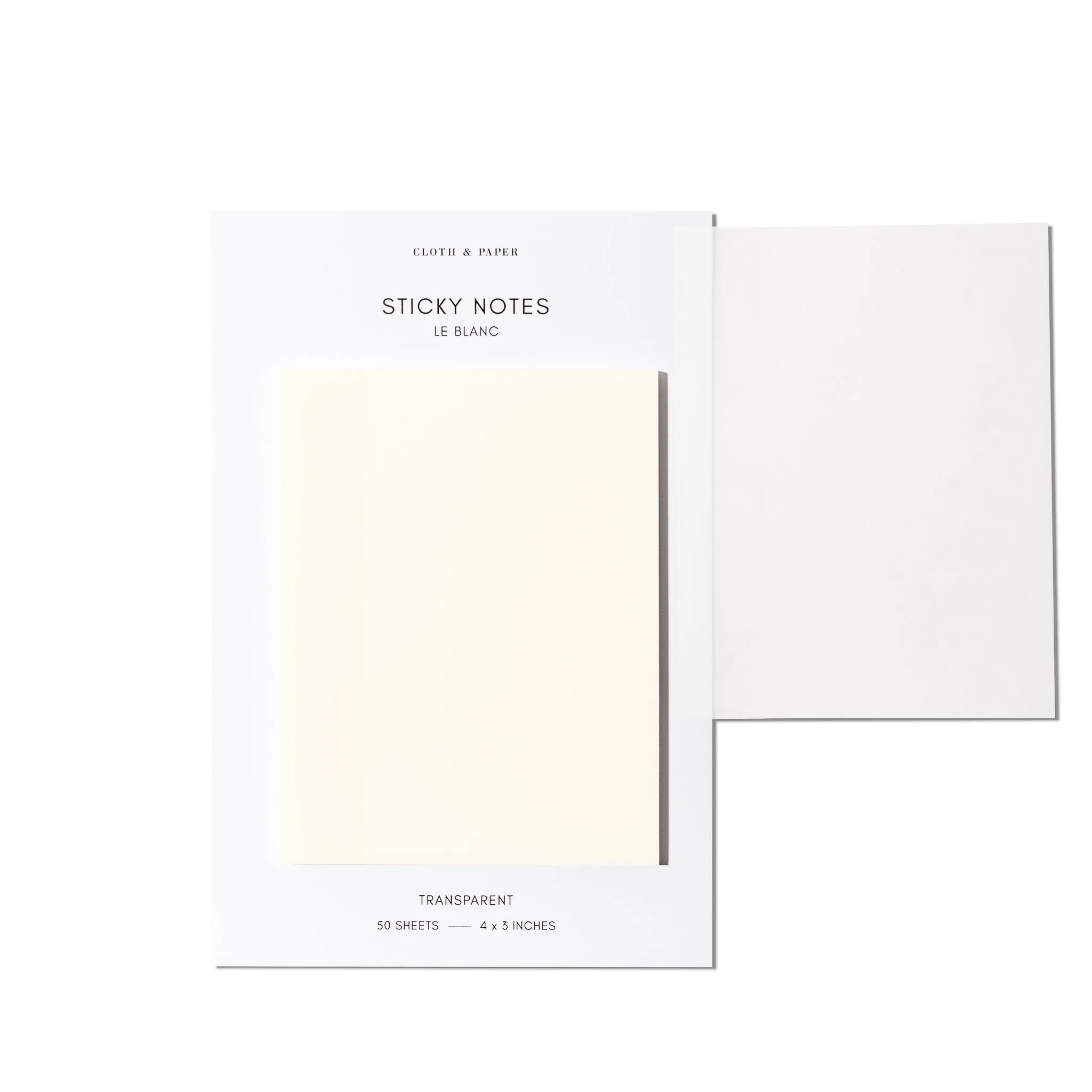 Transparent Rectangular Sticky Notes | Le Blanc | 4x3