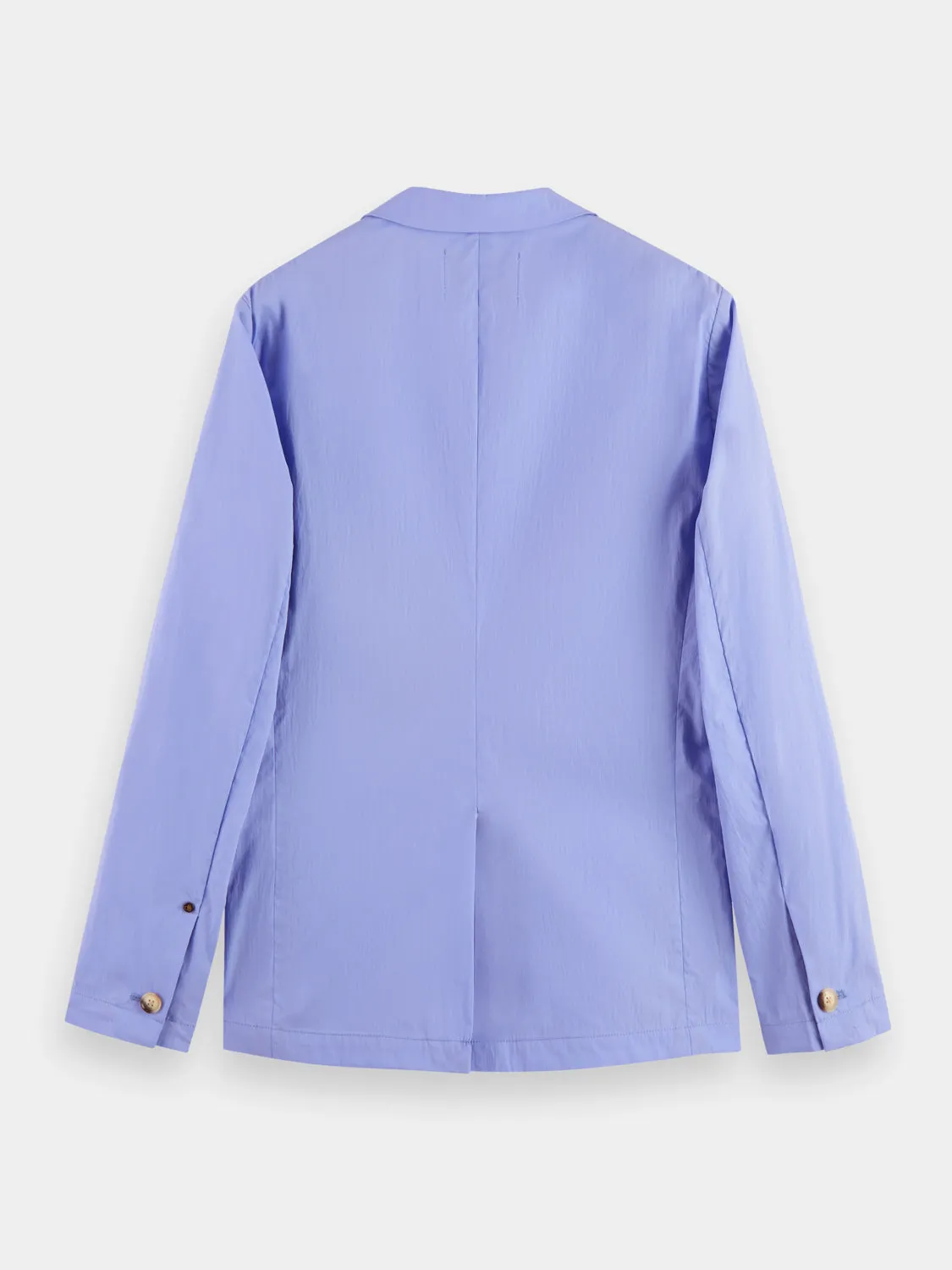 Unconstructed dressed poplin blazer