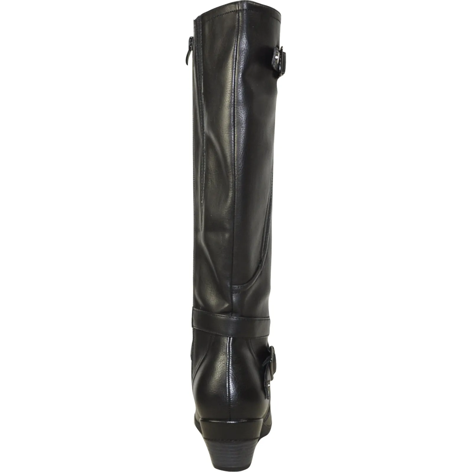 VANGELO Women Boot HF9423W Knee High Dress Boot Black Wide Calf