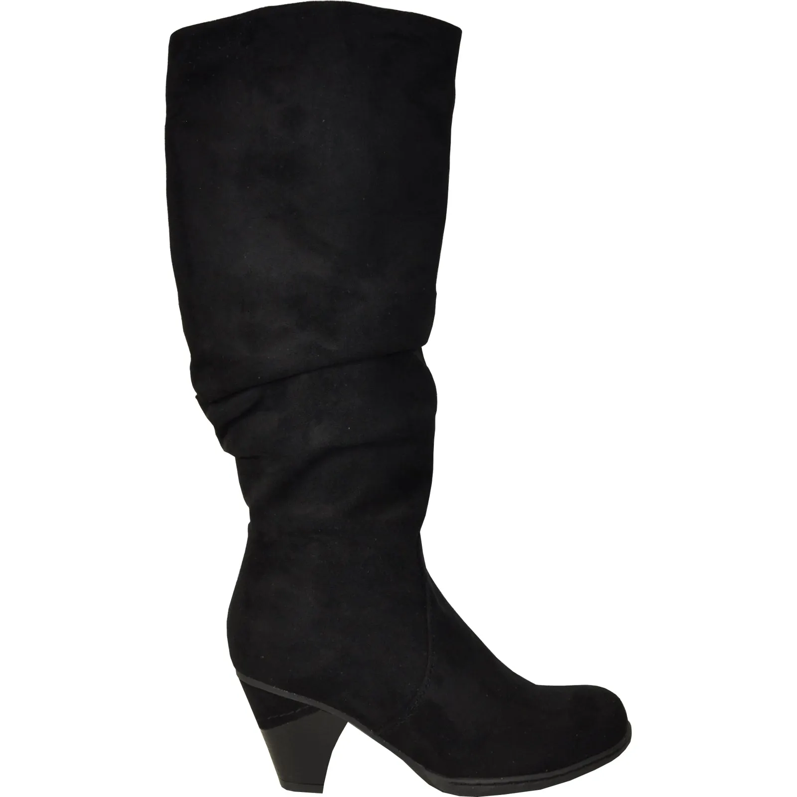 VANGELO Women Boot HF9426 Knee High Dress Boot Black Suede