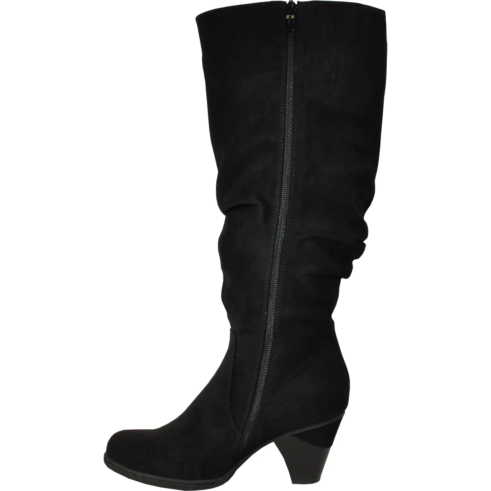 VANGELO Women Boot HF9426 Knee High Dress Boot Black Suede